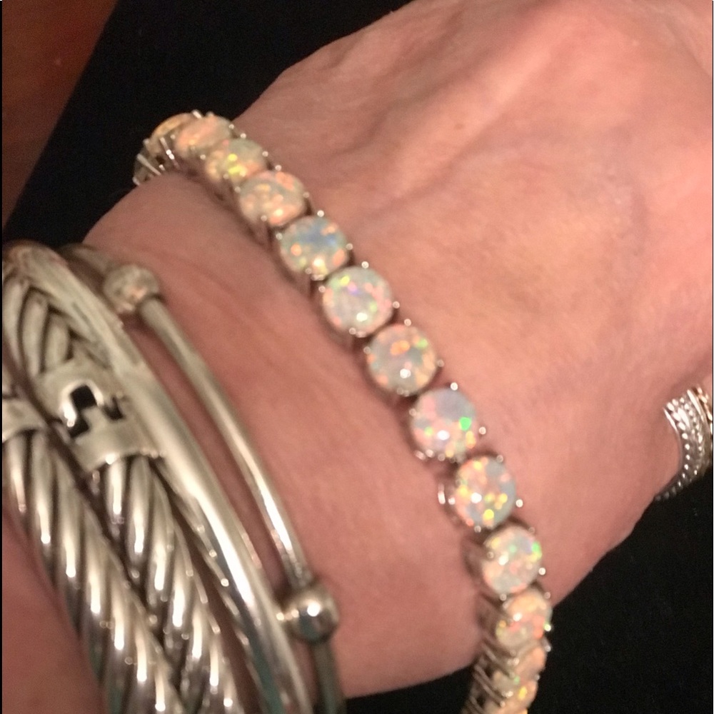 Sterling Silver Opal Bracelet